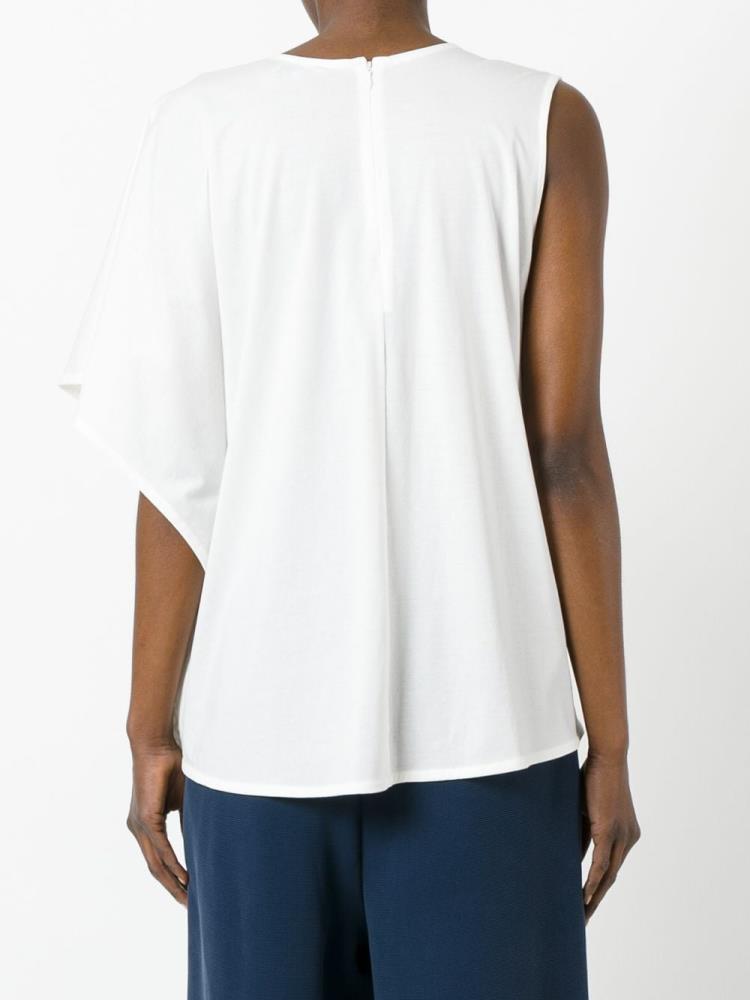 Camiseta Armani Jeans Asymmetric Mujer Blancas | KFLD2UNJ