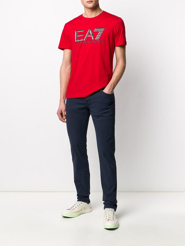 Camiseta Ea7 Emporio Armani Branded Hombre Rojas | DPFTFTDG