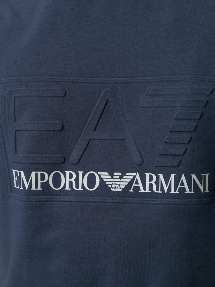 Camiseta Ea7 Emporio Ea7 Embossed Logo Hombre Azules | 4IT4Y48B