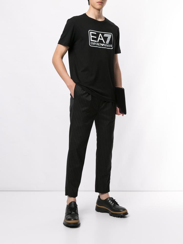 Camiseta Ea7 Emporio Ea7 Large Box Logo Series Hombre Negras | 9RWEO2BC