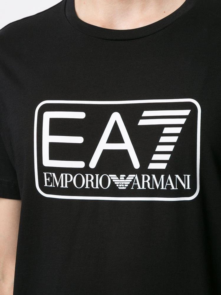 Camiseta Ea7 Emporio Ea7 Large Box Logo Series Hombre Negras | 9RWEO2BC