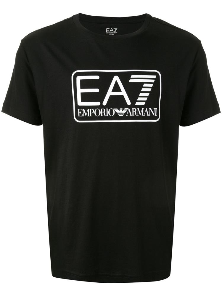 Camiseta Ea7 Emporio Ea7 Large Box Logo Series Hombre Negras | 9RWEO2BC