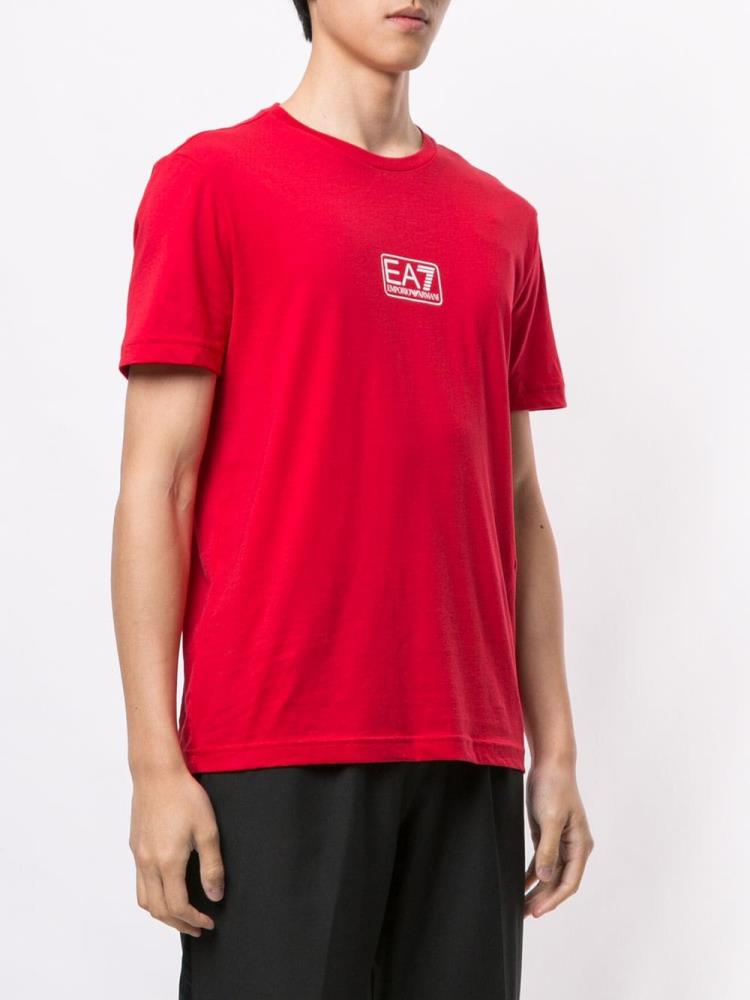 Camiseta Ea7 Emporio Ea7 Mini Box Logo Hombre Rojas | UF4CTJNX