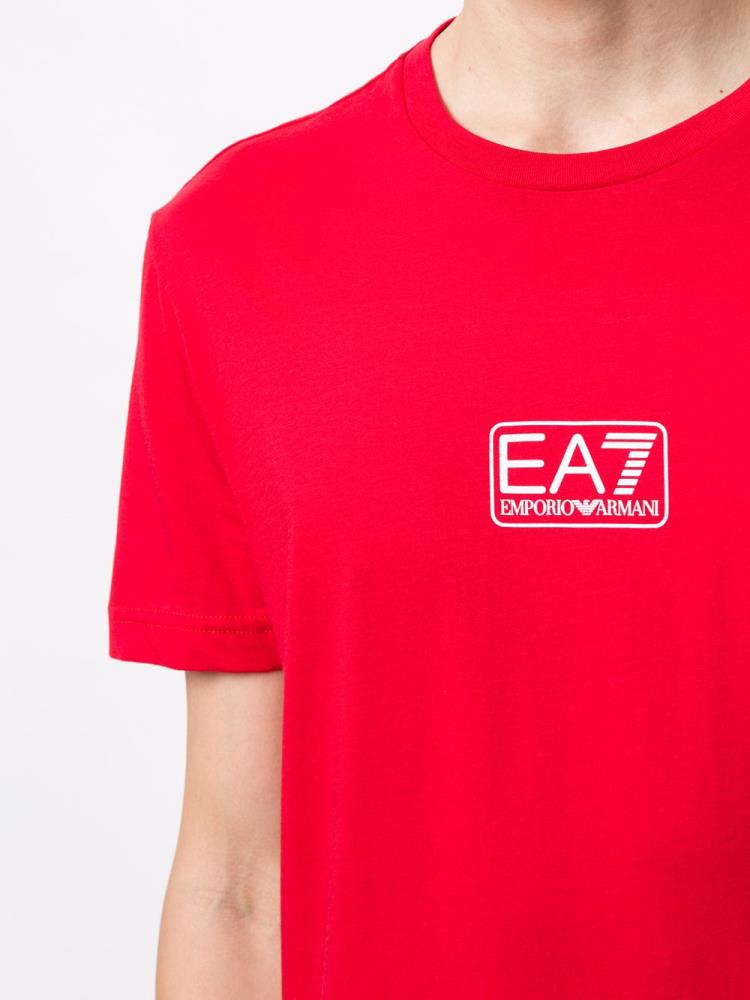 Camiseta Ea7 Emporio Ea7 Mini Box Logo Hombre Rojas | UF4CTJNX