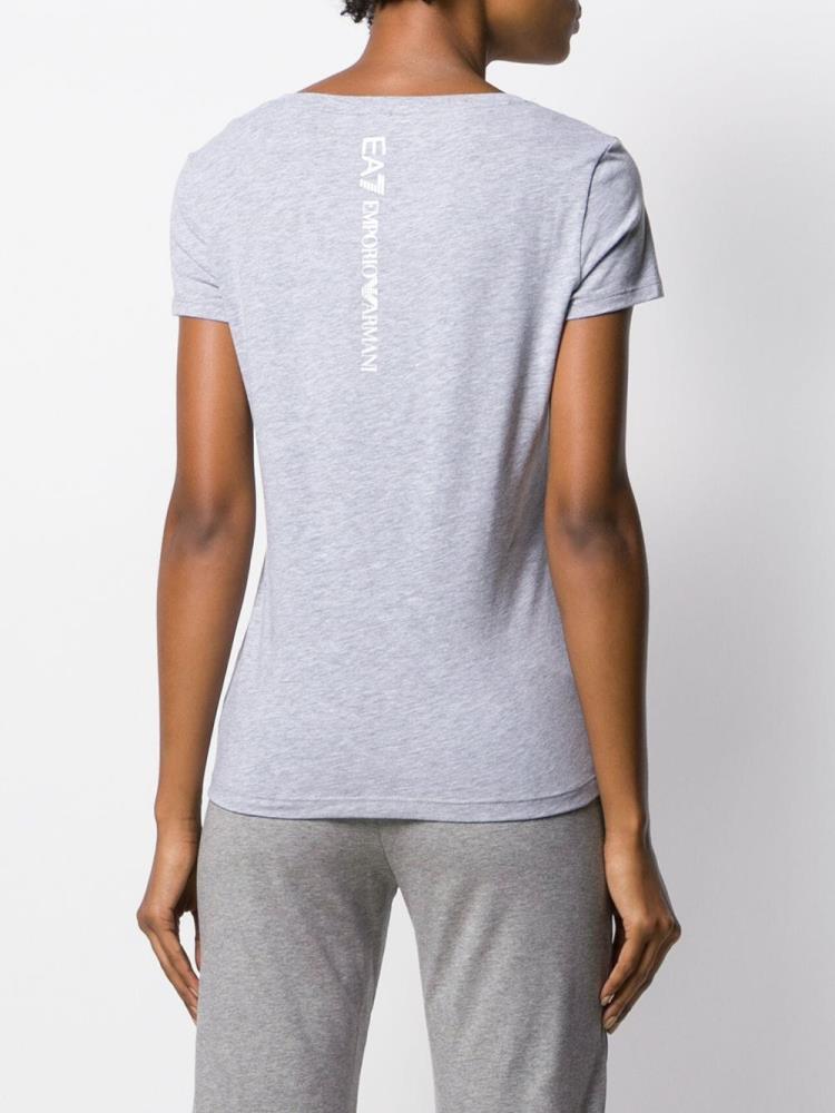 Camiseta Ea7 Emporio Armani Fitted Logo Print Mujer Gris | AHQCI0SF