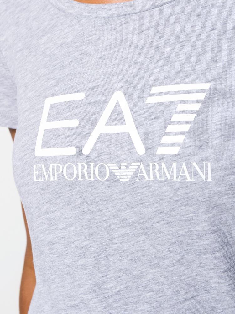 Camiseta Ea7 Emporio Armani Fitted Logo Print Mujer Gris | AHQCI0SF