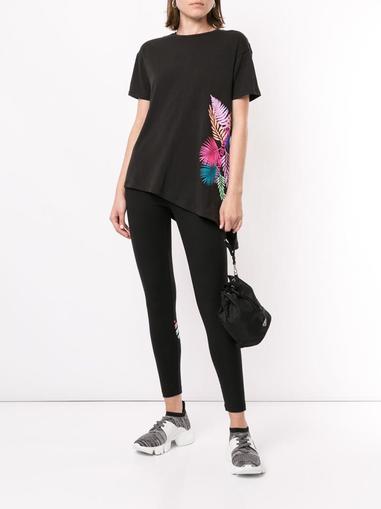 Camiseta Ea7 Emporio Armani Floral Print Mujer Negras | X215WJ7H