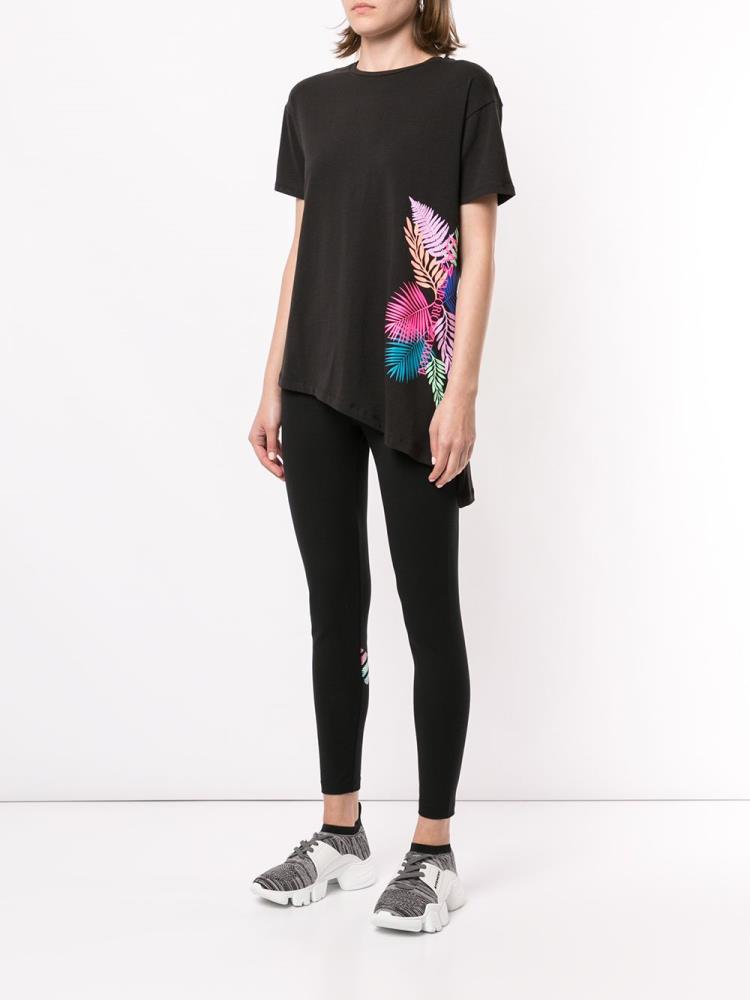 Camiseta Ea7 Emporio Armani Floral Print Mujer Negras | X215WJ7H