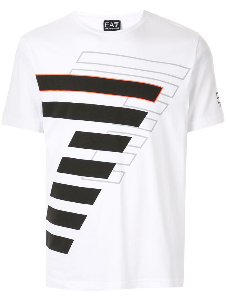 Camiseta Ea7 Emporio Armani Jersey Logo Hombre Blancas | NTD4N0UJ