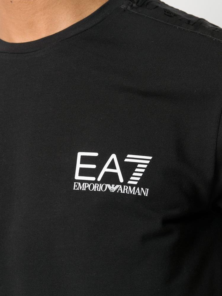 Camiseta Ea7 Emporio Armani Logo Print Hombre Negras | 1LDWDGKX