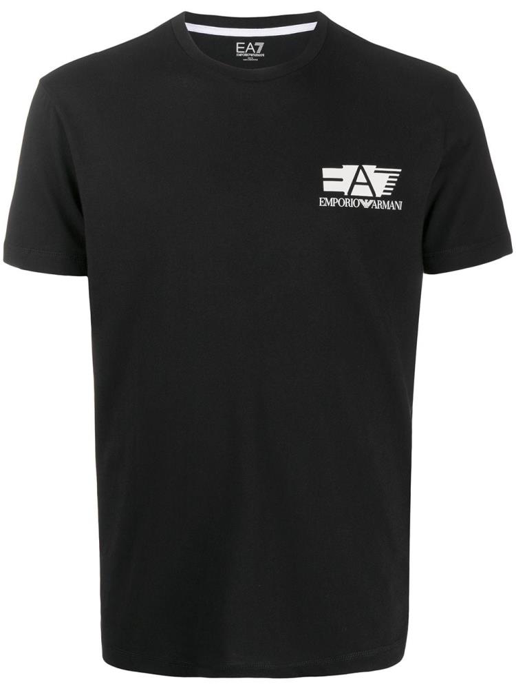 Camiseta Ea7 Emporio Armani Logo Print Hombre Negras | 9QWT5YT7