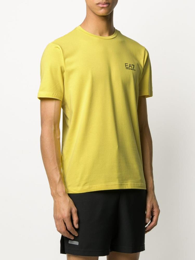 Camiseta Ea7 Emporio Armani Logo Print Hombre Amarillo | B82UBEX6