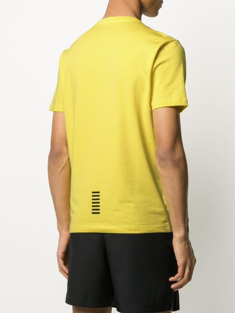 Camiseta Ea7 Emporio Armani Logo Print Hombre Amarillo | B82UBEX6