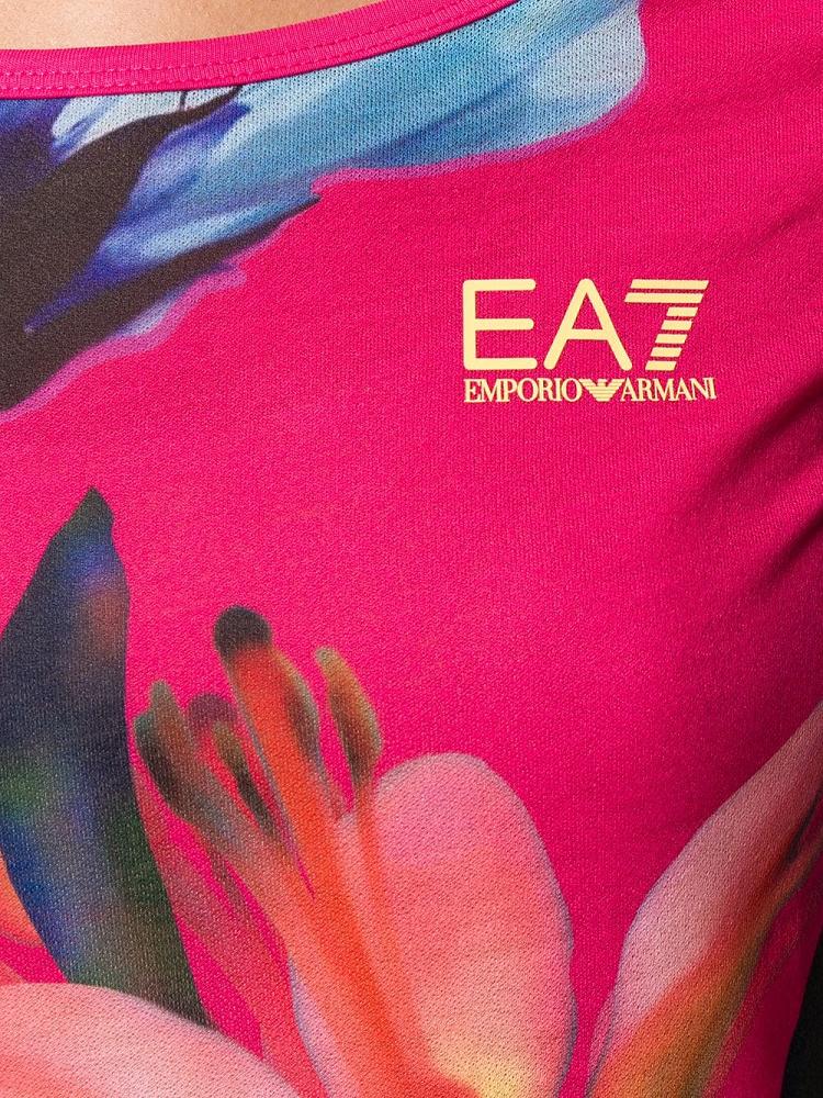 Camiseta Ea7 Emporio Armani Logo Mujer Rosas | EA4TVVXO