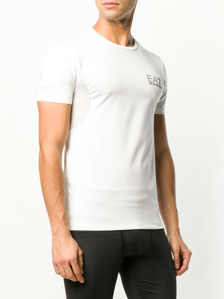 Camiseta Ea7 Emporio Armani Logo Print Hombre Blancas | IRQ86393