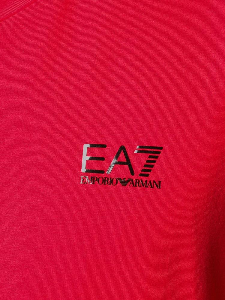 Camiseta Ea7 Emporio Armani Logo Print Slim Fit Hombre Rojas | IXE5D07S