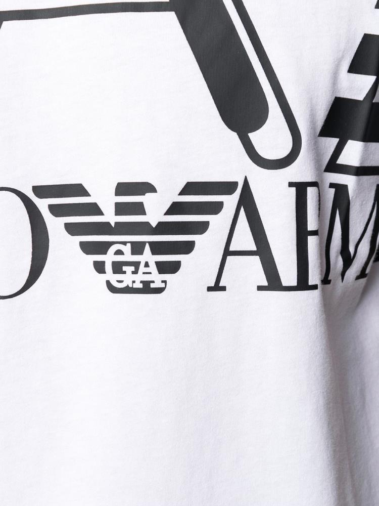 Camiseta Ea7 Emporio Armani Logo Print Hombre Blancas | PP0HW1XE