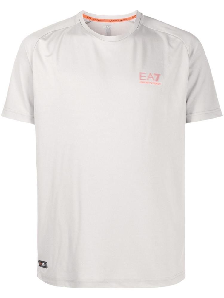 Camiseta Ea7 Emporio Armani Logo Hombre Gris | QQS4E6S1