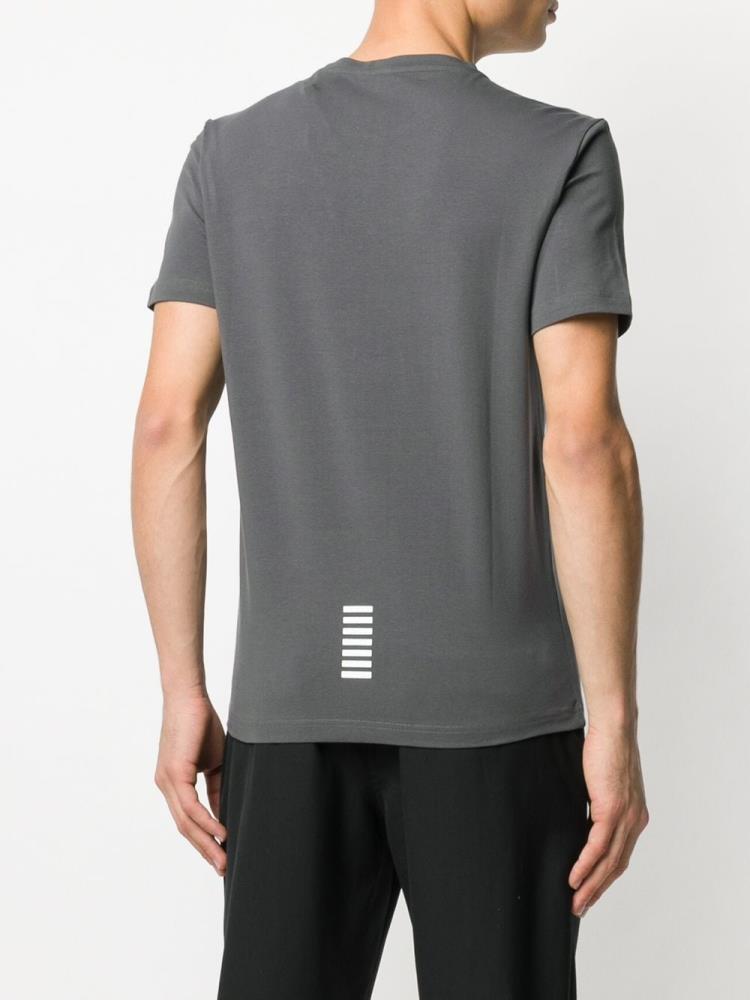 Camiseta Ea7 Emporio Armani Logo Print Hombre Gris | TZK1E0ER