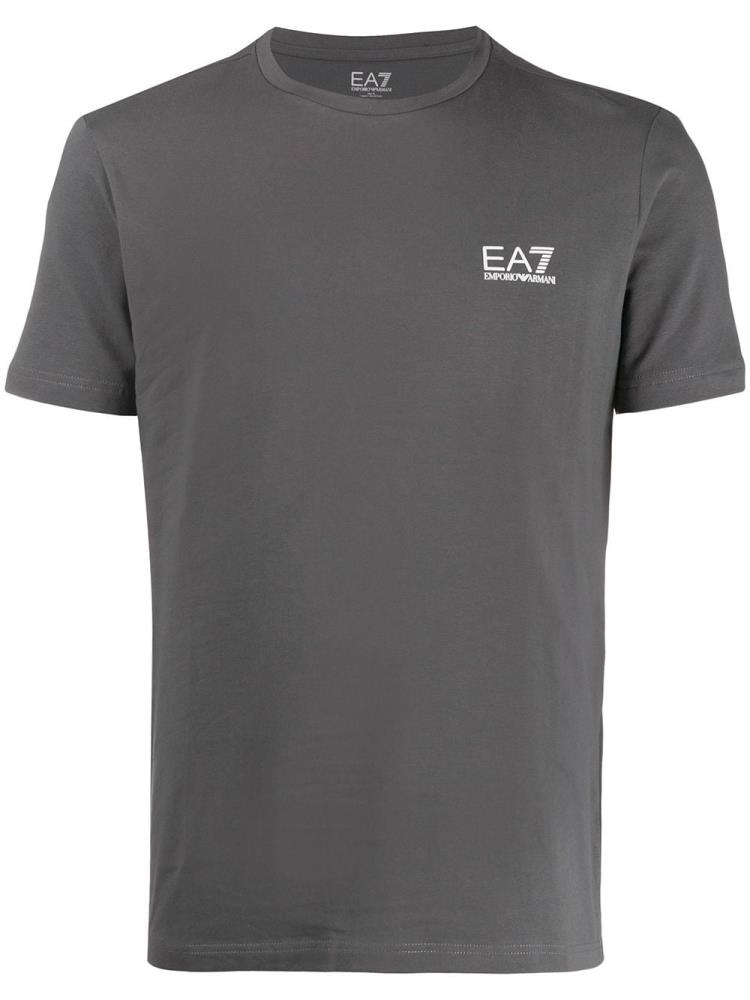 Camiseta Ea7 Emporio Armani Logo Print Hombre Gris | TZK1E0ER