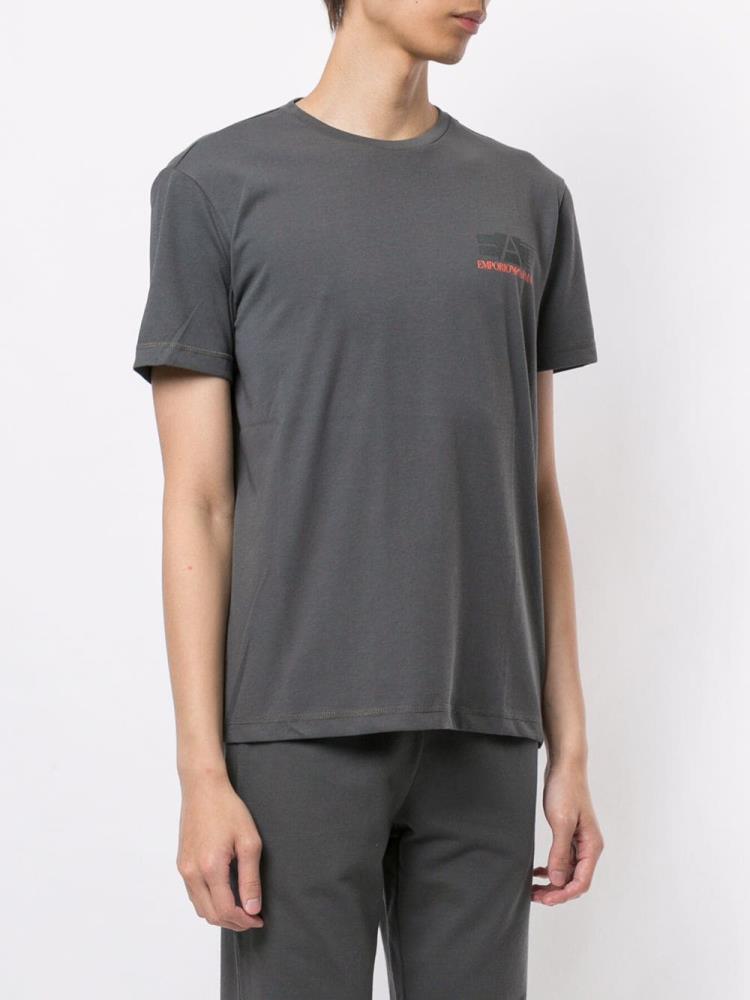 Camiseta Ea7 Emporio Armani Logo Printed Hombre Gris | VRXZLORM