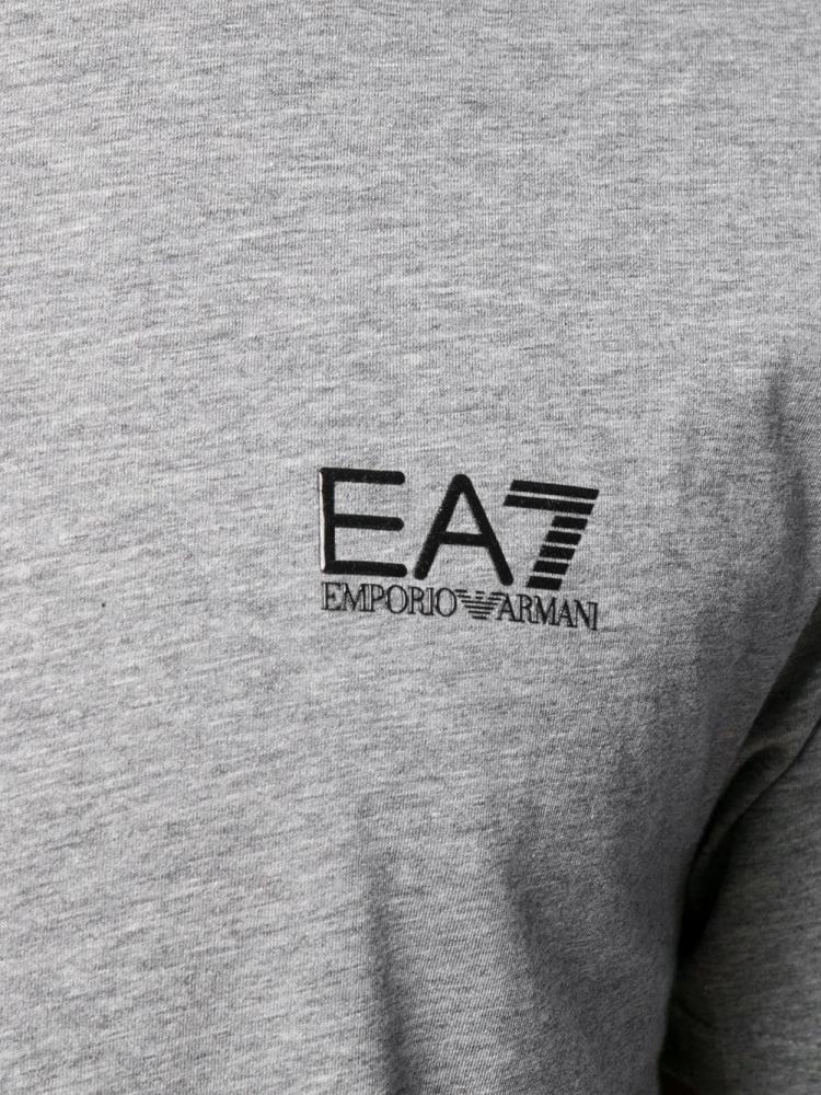 Camiseta Ea7 Emporio Armani Logo Embroidered Hombre Gris | WIR87D36