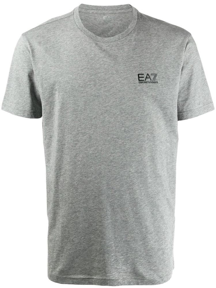 Camiseta Ea7 Emporio Armani Logo Embroidered Hombre Gris | WIR87D36