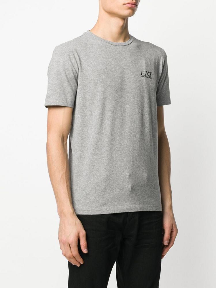 Camiseta Ea7 Emporio Armani Logo Print Hombre Gris | XVURO2FP