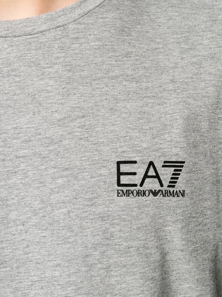 Camiseta Ea7 Emporio Armani Logo Print Hombre Gris | XVURO2FP