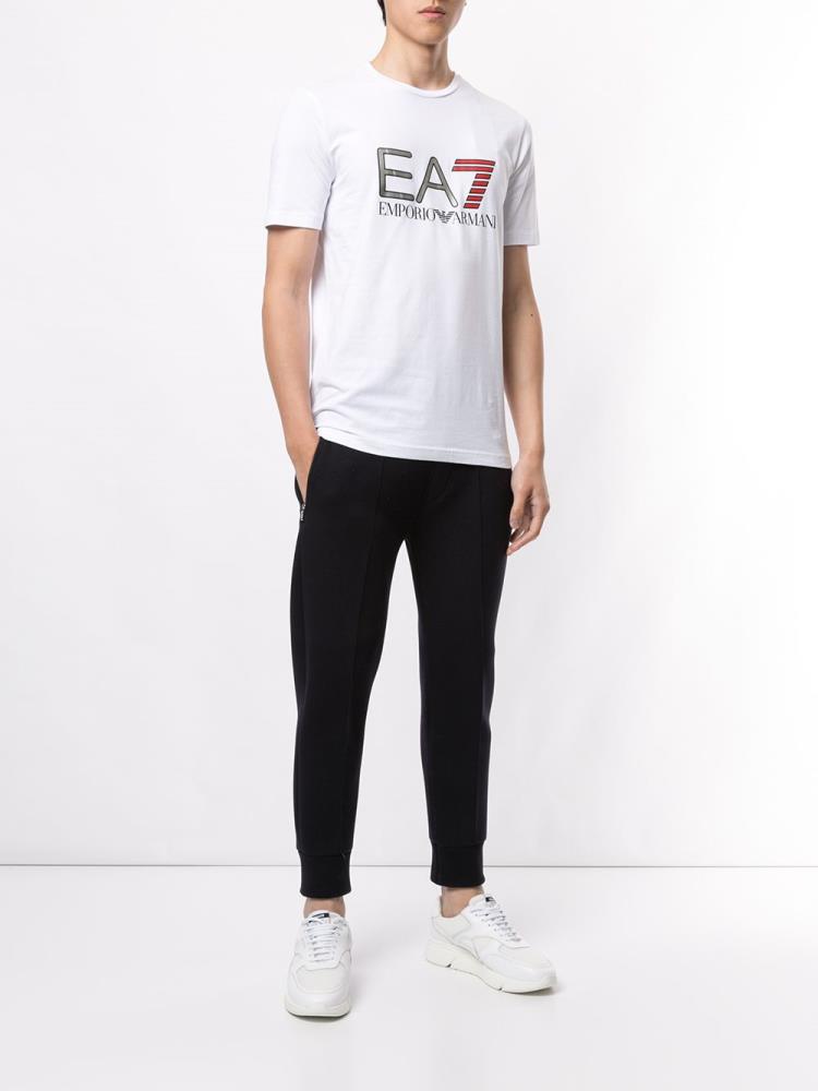 Camiseta Ea7 Emporio Armani Metallic Ea7 Logo Hombre Blancas | MCURXRCF