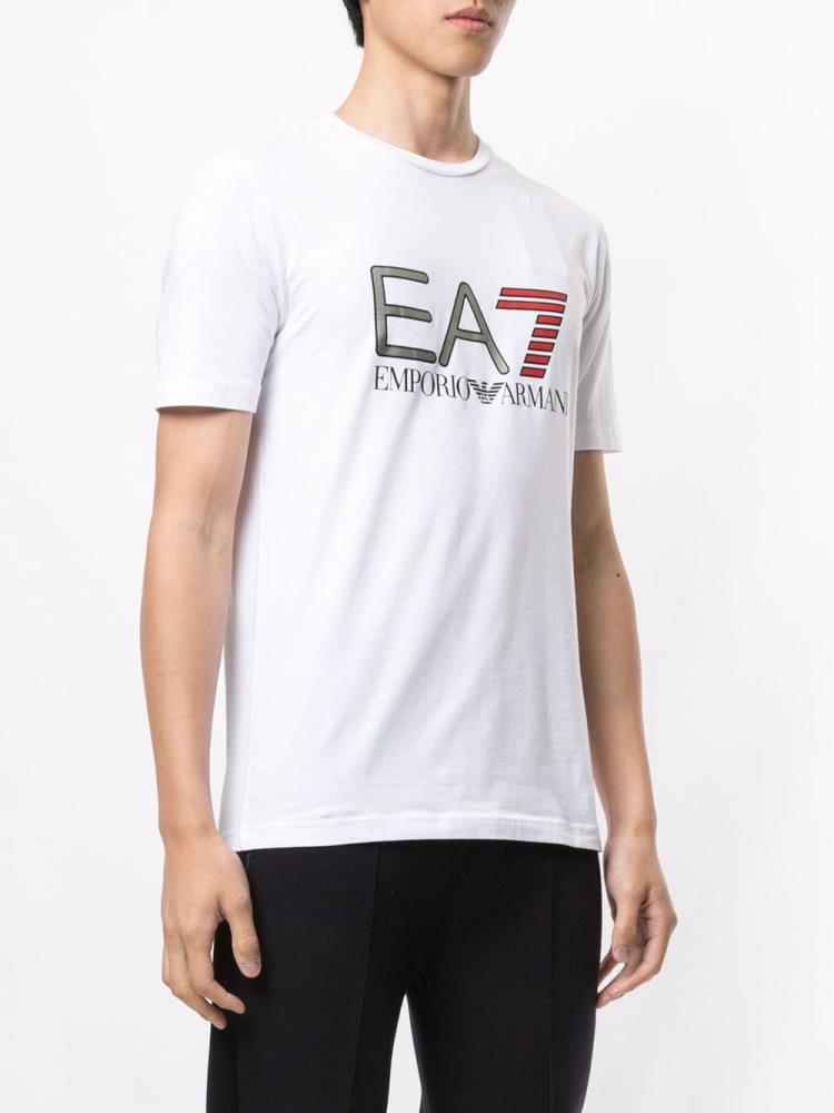 Camiseta Ea7 Emporio Armani Metallic Ea7 Logo Hombre Blancas | MCURXRCF