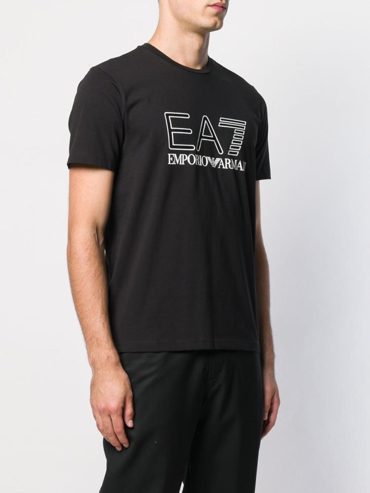 Camiseta Ea7 Emporio Armani Printed Logo Hombre Negras | G7RNGT9O