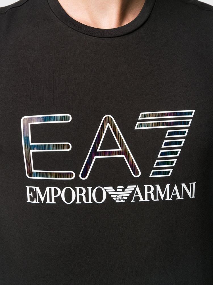 Camiseta Ea7 Emporio Armani Printed Logo Hombre Negras | G7RNGT9O