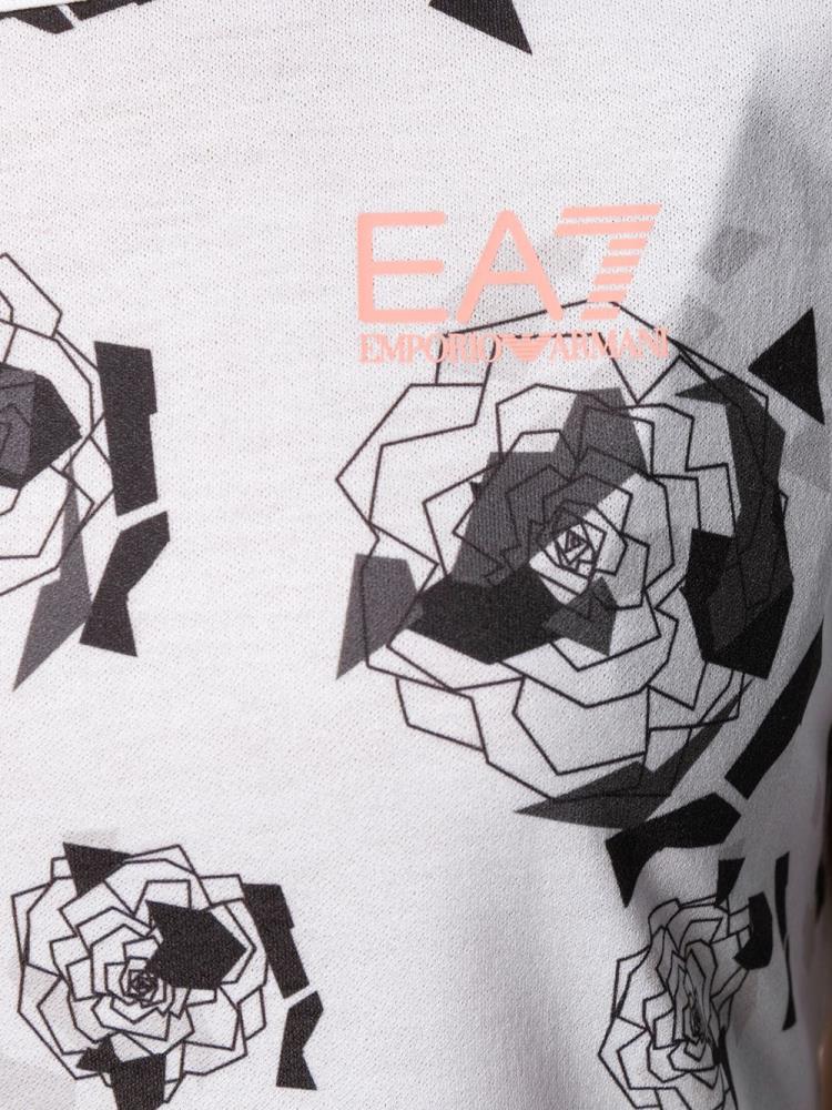 Camiseta Ea7 Emporio Armani Print Mujer Blancas | RFHM4WUM