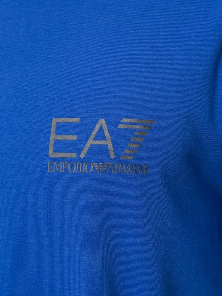 Camiseta Ea7 Emporio Armani Printed Logo Hombre Azules | Y5SE7MPQ