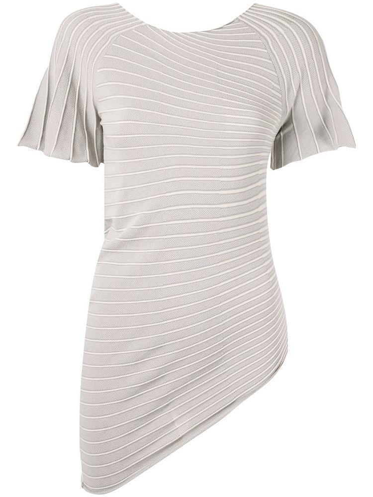 Camiseta Armani Emporio Asymmetric Jersey Mujer Marrones | SYSDJVN7