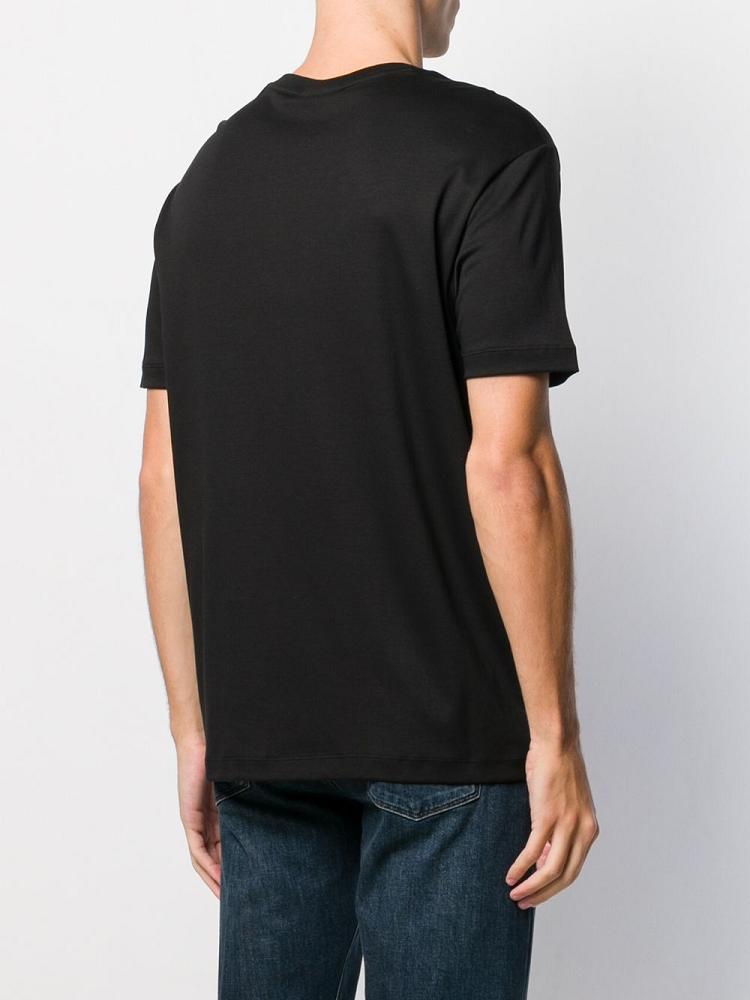 Camiseta Armani Emporio Bead Embellished Logo Hombre Negras | IQTT0819