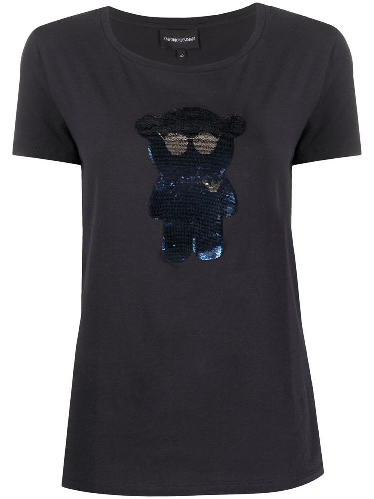 Camiseta Armani Emporio Bear Logo Mujer Azules | TJ126G2P