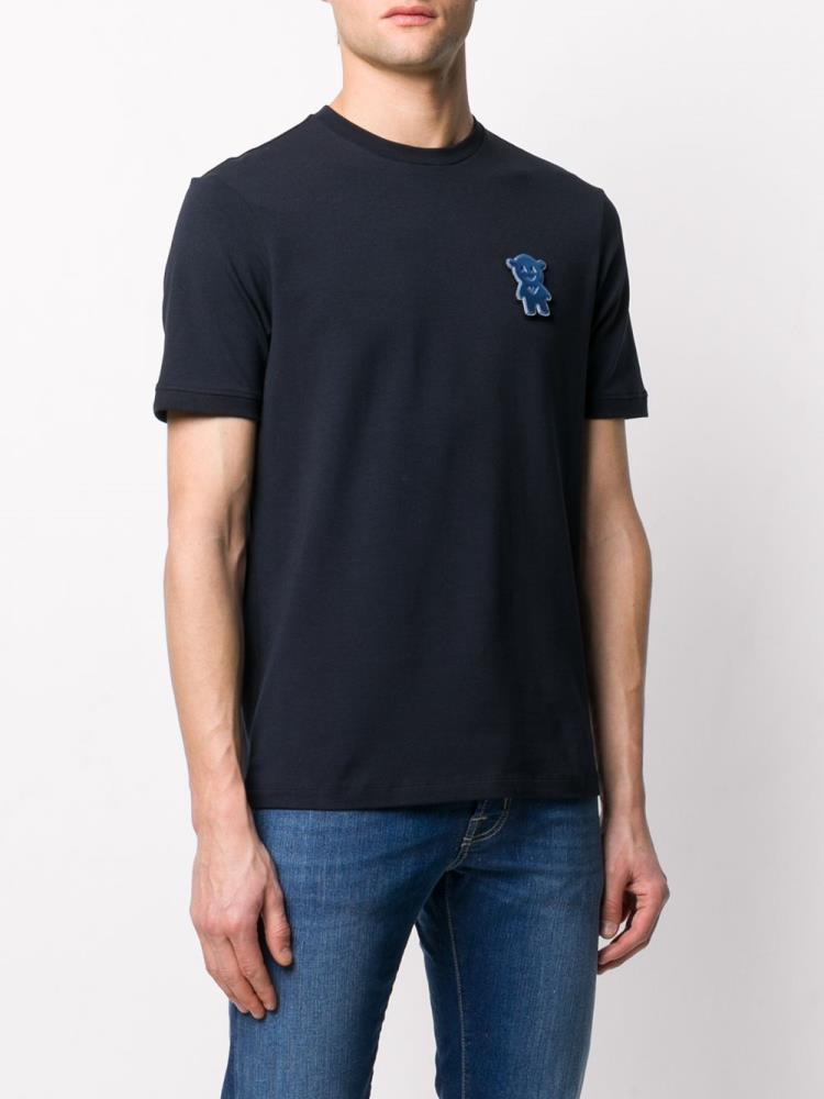 Camiseta Armani Emporio Bear Patch Hombre Azules | WZ7GFYHV