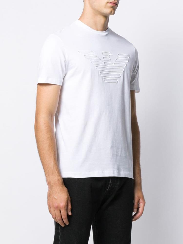 Camiseta Armani Emporio Brand Eagle Printed Hombre Blancas | FY3TV5YQ