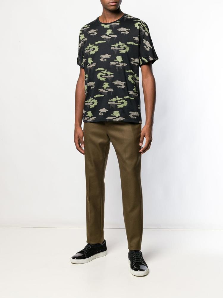 Camiseta Armani Emporio Camouflage Print Hombre Negras | 2E754R4Y