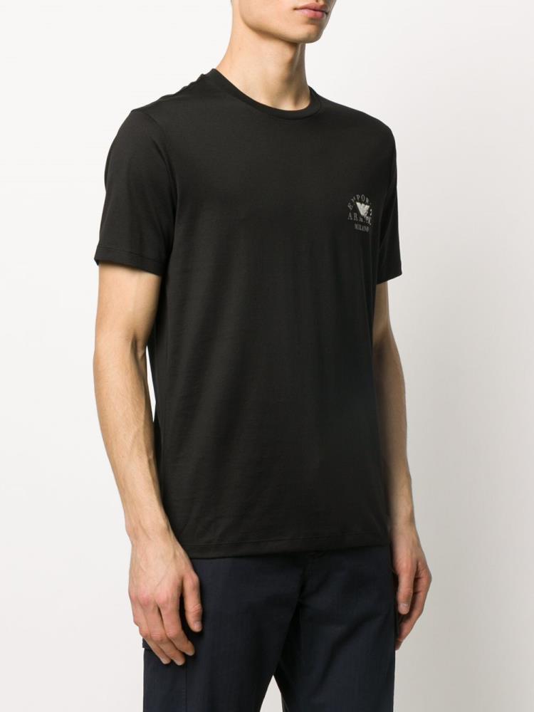 Camiseta Armani Emporio Chest Logo Hombre Negras | XZGHQ0RL