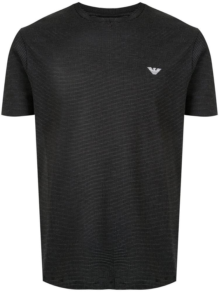 Camiseta Armani Emporio Dot Print Hombre Negras | CWRWRK0B