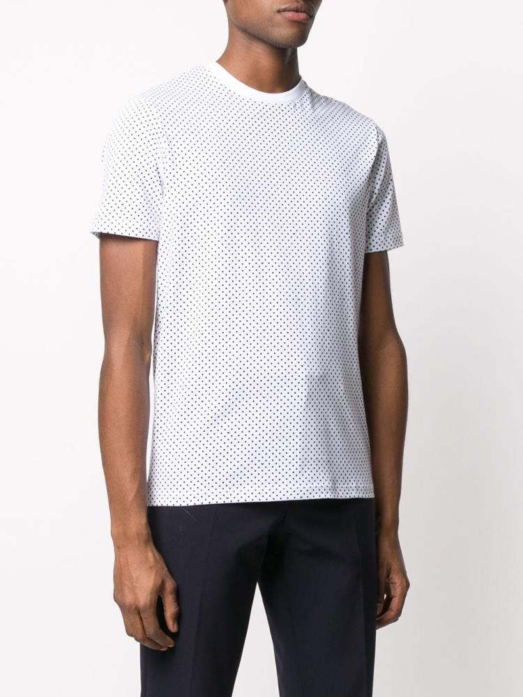 Camiseta Armani Emporio Dotted Crew Neck Hombre Blancas Negras | GKNEAG5C