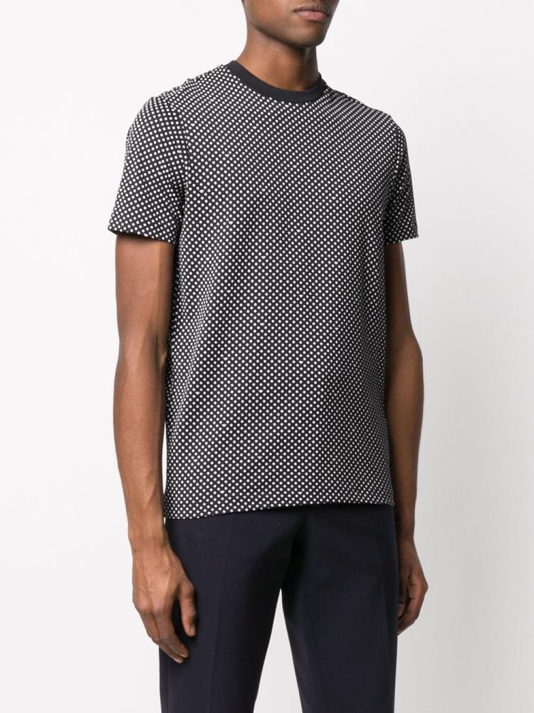 Camiseta Armani Emporio Dotted Crew Neck Hombre Azules Blancas | NODX38N0