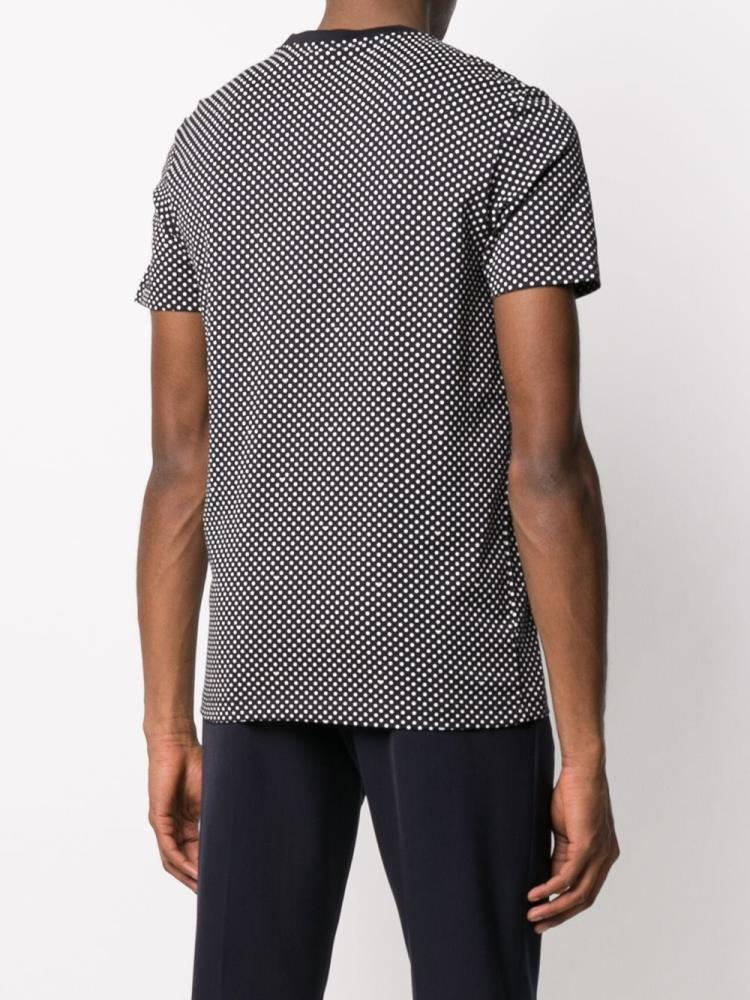 Camiseta Armani Emporio Dotted Crew Neck Hombre Azules Blancas | NODX38N0