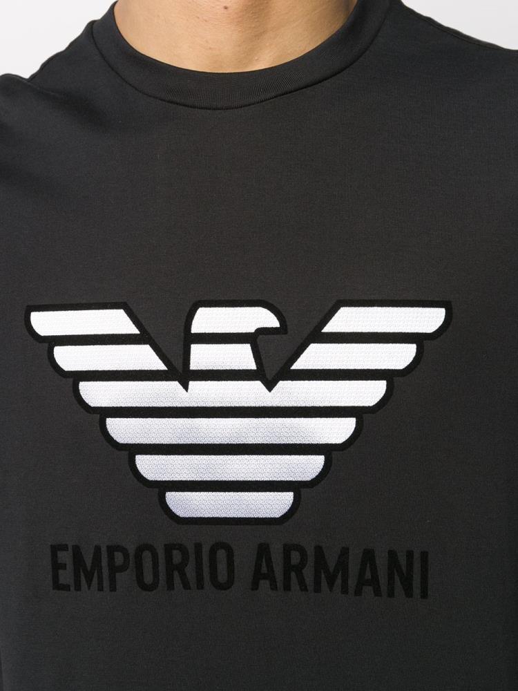 Camiseta Armani Emporio Eagle Logo Hombre Negras | 2ZIJW1BR