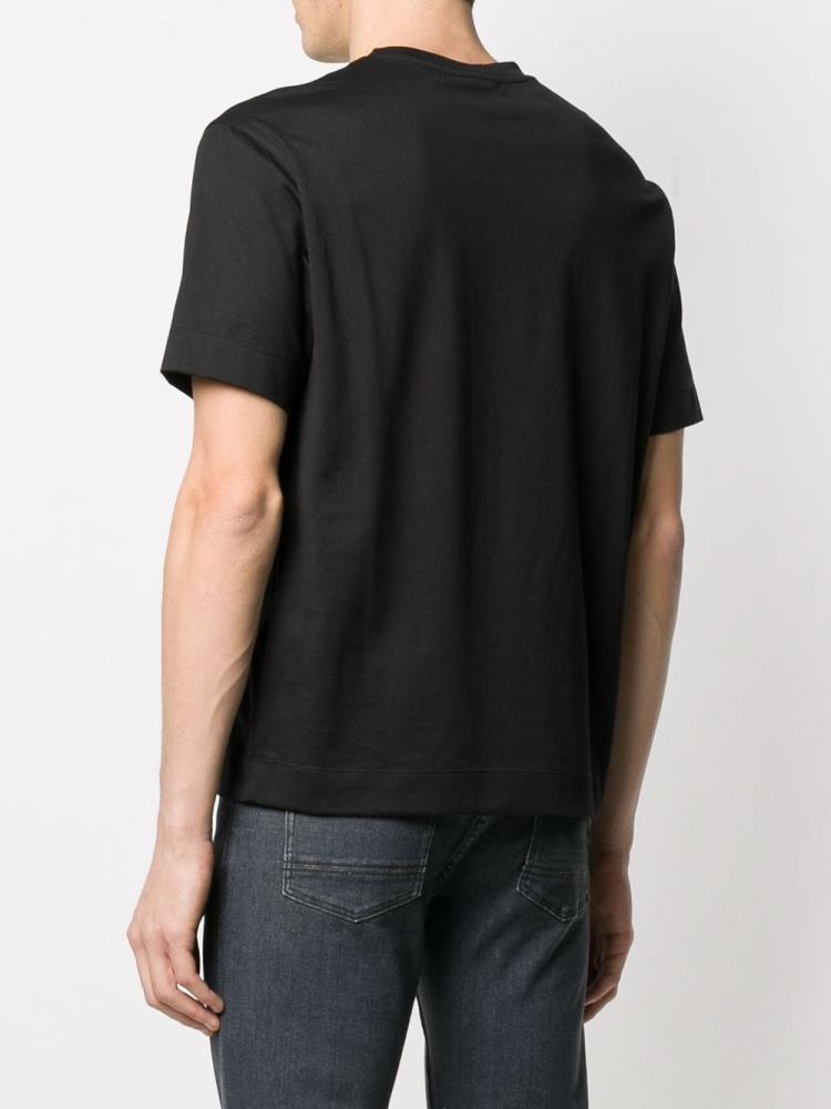 Camiseta Armani Emporio Embroidered Logo Hombre Negras | 5WL0DEIC