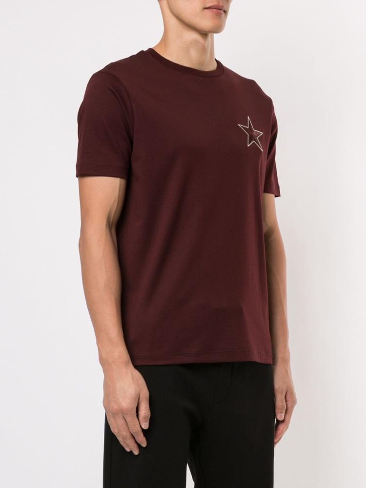 Camiseta Armani Emporio Embroidered Star Hombre Marrones | BCU823PL