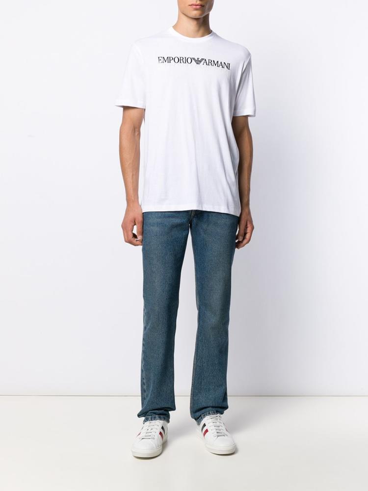 Camiseta Armani Emporio Front Logo Hombre Blancas | SKU6OUDX